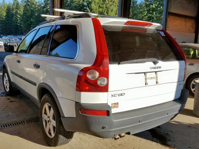 YV1CZ592451150175 - 2005 VOLVO XC90 WHITE photo 3