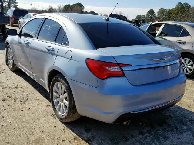 1C3CCBCG0DN657077 - 2013 CHRYSLER 200 LIMITE BLUE photo 3