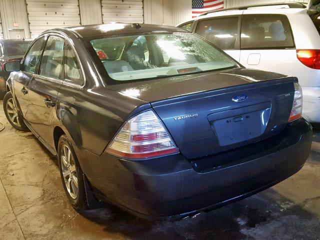 1FAHP24W58G118787 - 2008 FORD TAURUS SEL GRAY photo 3