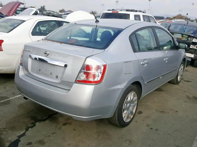 3N1AB6AP4AL632441 - 2010 NISSAN SENTRA 2.0 SILVER photo 4