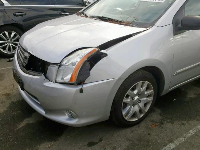 3N1AB6AP4AL632441 - 2010 NISSAN SENTRA 2.0 SILVER photo 9