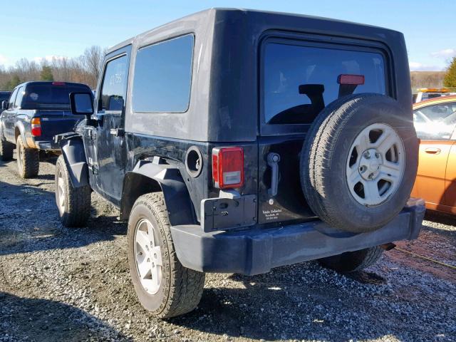 1J4FA24127L231667 - 2007 JEEP WRANGLER X BLACK photo 3