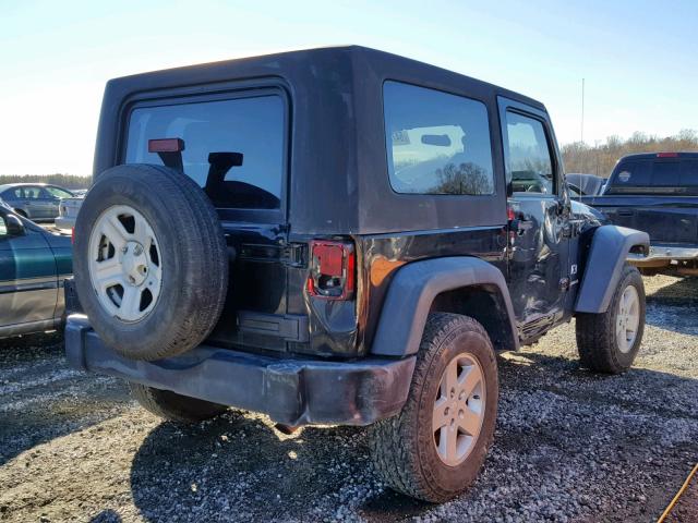 1J4FA24127L231667 - 2007 JEEP WRANGLER X BLACK photo 4