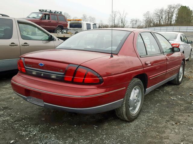 2G1WN52M9S1133672 - 1995 CHEVROLET LUMINA LS MAROON photo 4