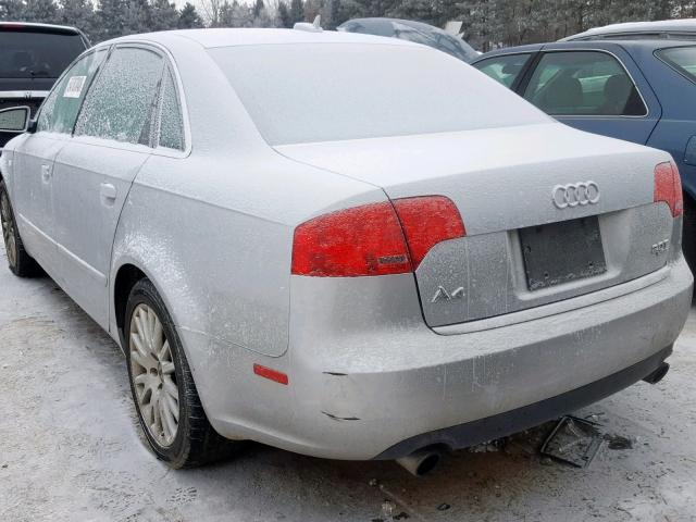 WAUDF78E86A213304 - 2006 AUDI A4 2.0T QU SILVER photo 3