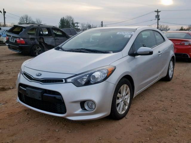 KNAFX6A86E5203334 - 2014 KIA FORTE EX SILVER photo 2