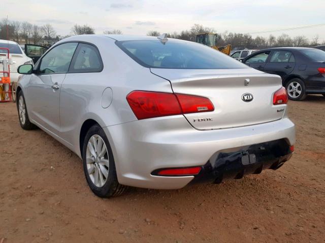 KNAFX6A86E5203334 - 2014 KIA FORTE EX SILVER photo 3