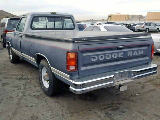 1B7KE26Z6KS127967 - 1989 DODGE D-SERIES D GRAY photo 3