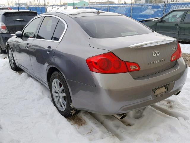 JNKCV61FX9M357145 - 2009 INFINITI G37 GRAY photo 3