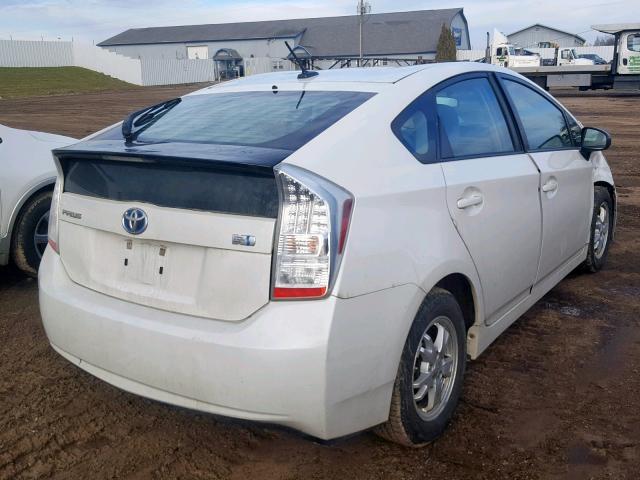 JTDKN3DU6A0241667 - 2010 TOYOTA PRIUS WHITE photo 4