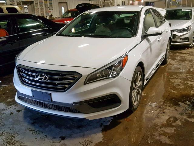 5NPE34AF0GH368568 - 2016 HYUNDAI SONATA SPO WHITE photo 2