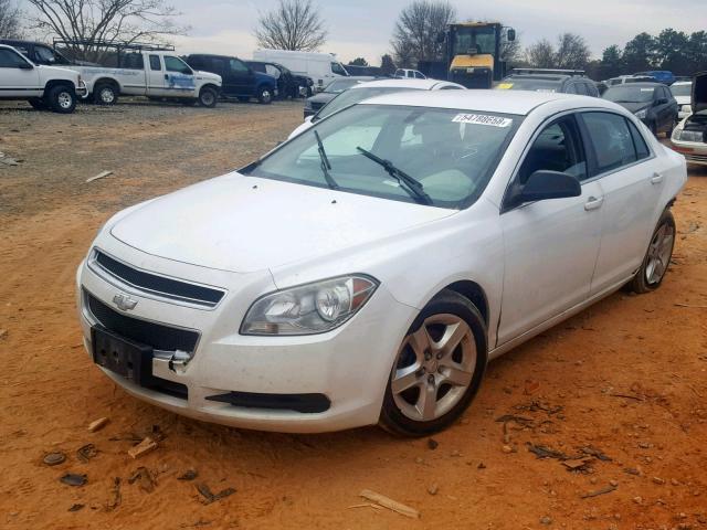 1G1ZA5EU6BF292419 - 2011 CHEVROLET MALIBU LS WHITE photo 2