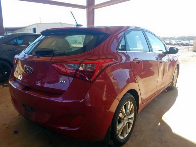 KMHD35LH8FU236822 - 2015 HYUNDAI ELANTRA GT RED photo 4