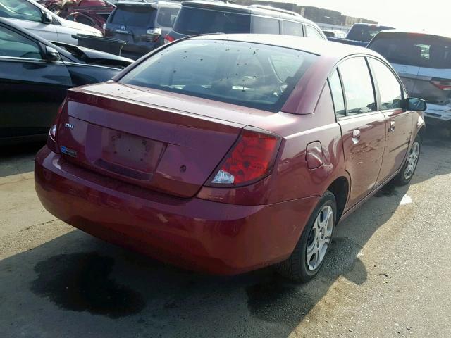 1G8AJ54FX5Z142902 - 2005 SATURN ION LEVEL BURGUNDY photo 4