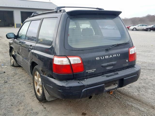 JF1SF65621H706886 - 2001 SUBARU FORESTER S BLACK photo 3