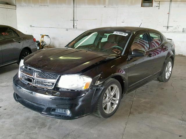 1B3BD1FG9BN587667 - 2011 DODGE AVENGER MA BLACK photo 2