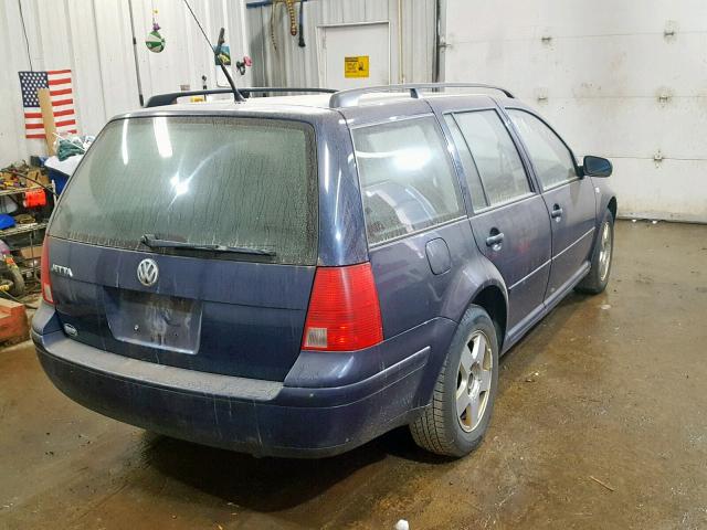 WVWSK61J12W333496 - 2002 VOLKSWAGEN JETTA GLS BLUE photo 4