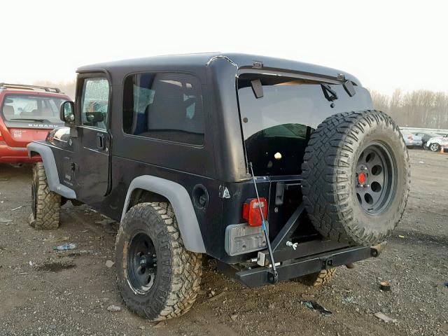 1J4FA44S25P316678 - 2005 JEEP WRANGLER / BLACK photo 3