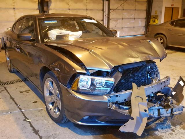 2C3CDXHG5EH172608 - 2014 DODGE CHARGER SX GRAY photo 1