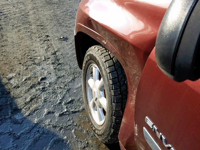 1GKDT13S862306957 - 2006 GMC ENVOY BURGUNDY photo 9