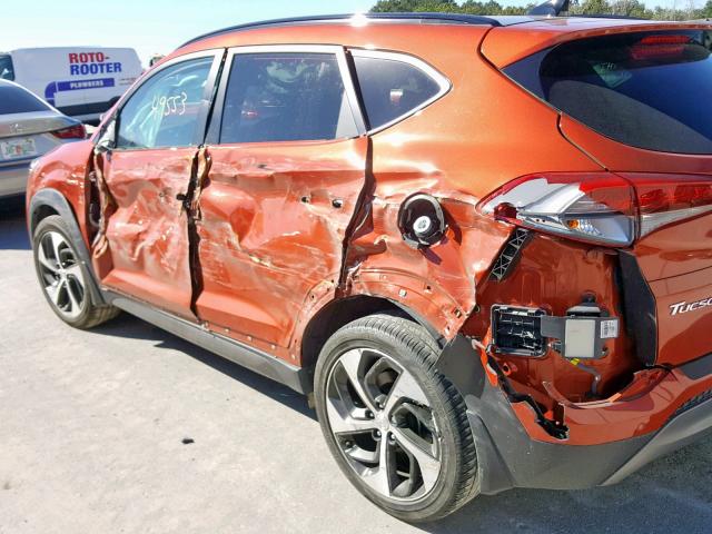 KM8J33A21GU098872 - 2016 HYUNDAI TUCSON LIM ORANGE photo 9