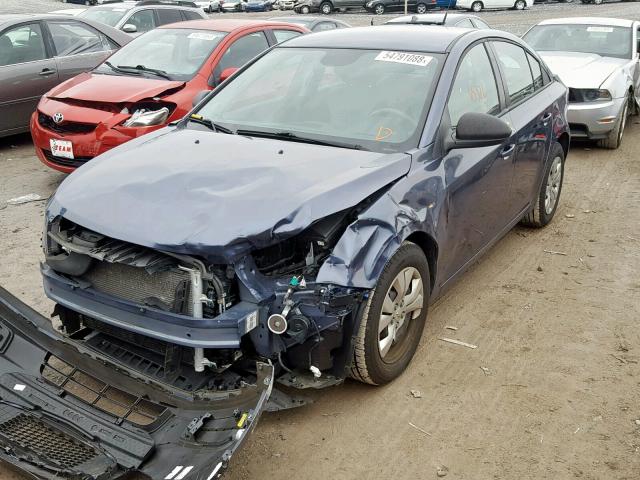 1G1PA5SH0E7148734 - 2014 CHEVROLET CRUZE LS BLUE photo 2