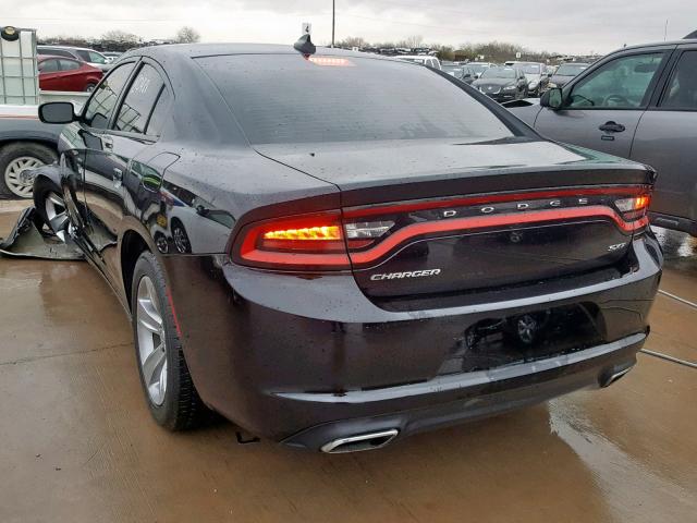 2C3CDXHG6GH126255 - 2016 DODGE CHARGER SX BLACK photo 3