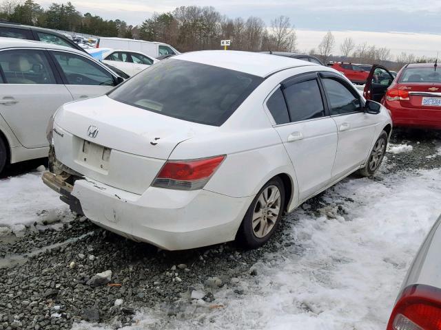 1HGCP26468A024910 - 2008 HONDA ACCORD LXP WHITE photo 4