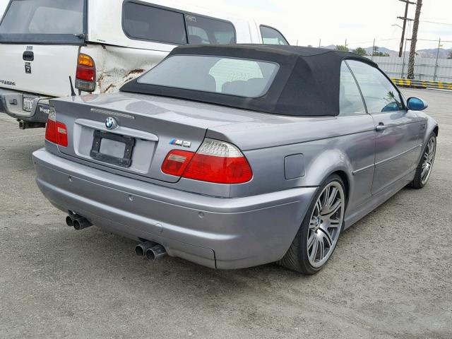 WBSBR93484PK05718 - 2004 BMW M3 GRAY photo 4