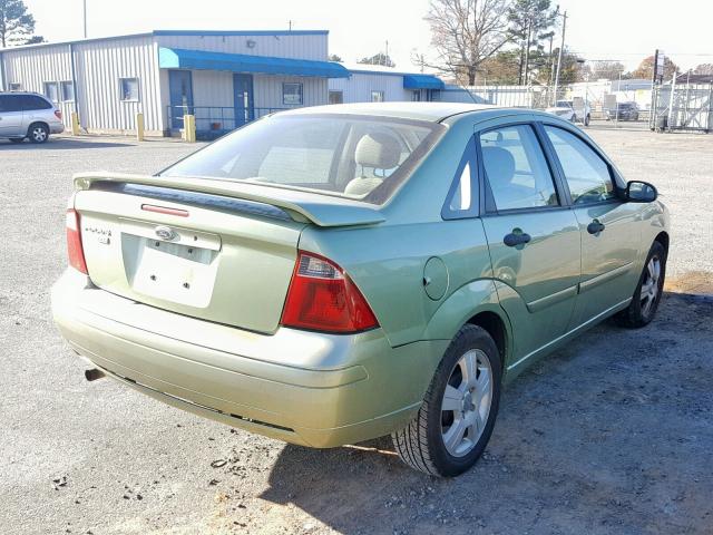 1FAHP34N87W125816 - 2007 FORD FOCUS ZX4 GREEN photo 4