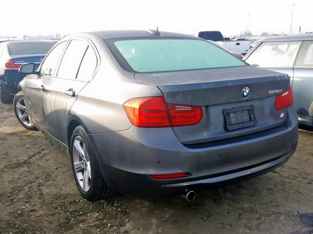 WBA3D3C58EK154104 - 2014 BMW 328 D GRAY photo 3