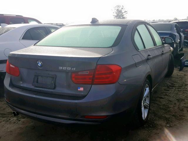 WBA3D3C58EK154104 - 2014 BMW 328 D GRAY photo 4