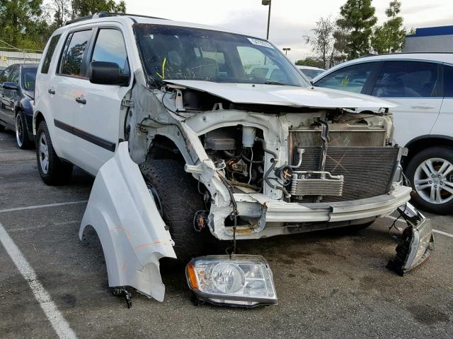 5FNYF3H2XAB010787 - 2010 HONDA PILOT LX WHITE photo 1