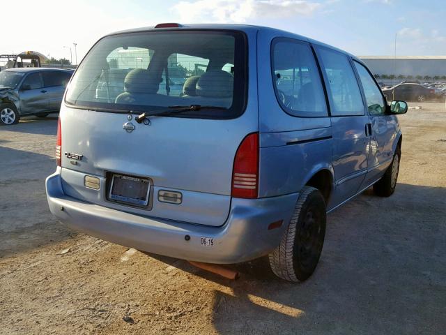 4N2ZN1114WD805987 - 1998 NISSAN QUEST XE BLUE photo 4