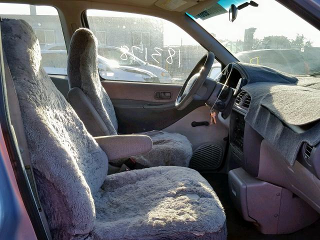 4N2ZN1114WD805987 - 1998 NISSAN QUEST XE BLUE photo 5