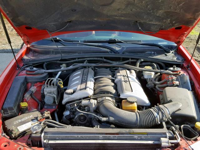 6G2VX12U55L453728 - 2005 PONTIAC GTO RED photo 7