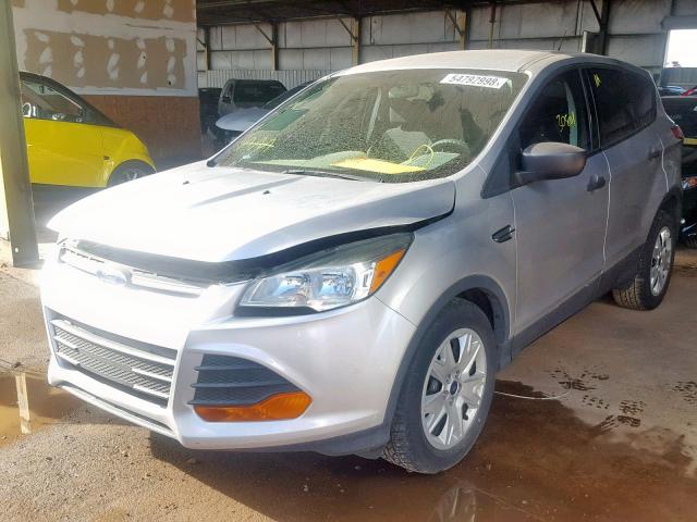 1FMCU0F71FUA43748 - 2015 FORD ESCAPE S SILVER photo 2