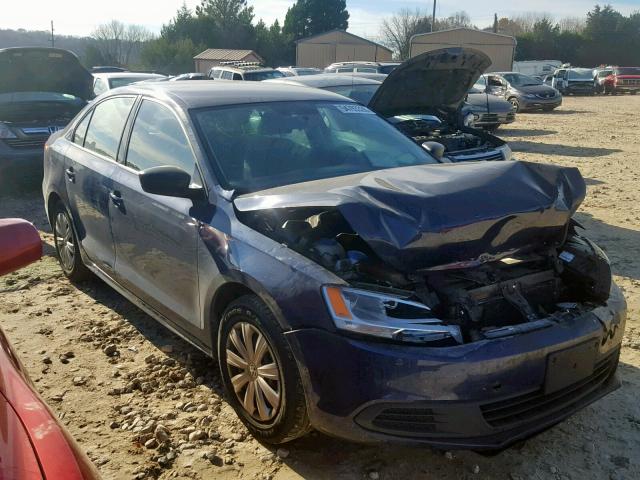 3VW2K7AJ9EM325573 - 2014 VOLKSWAGEN JETTA BASE 蓝色 照片 1