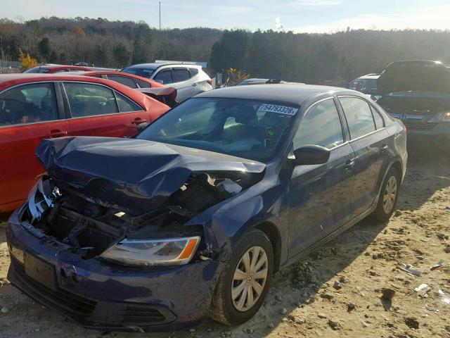 3VW2K7AJ9EM325573 - 2014 VOLKSWAGEN JETTA BASE 蓝色 照片 2