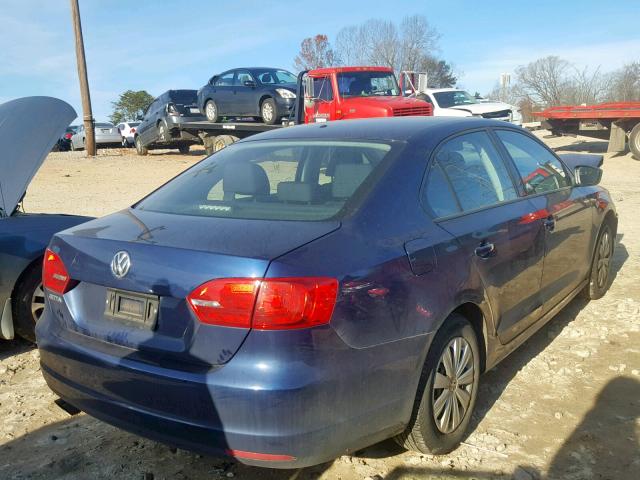 3VW2K7AJ9EM325573 - 2014 VOLKSWAGEN JETTA BASE 蓝色 照片 4