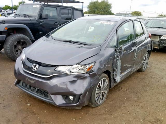 JHMGK5H75GS013122 - 2016 HONDA FIT EX GRAY photo 2