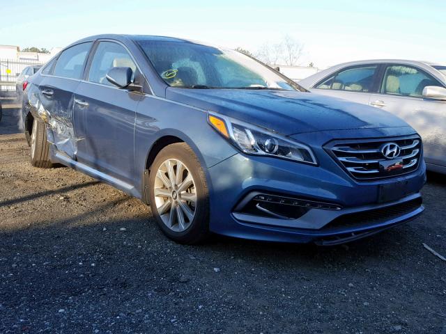 5NPE34AF0HH460152 - 2017 HYUNDAI SONATA SPO BLUE photo 1