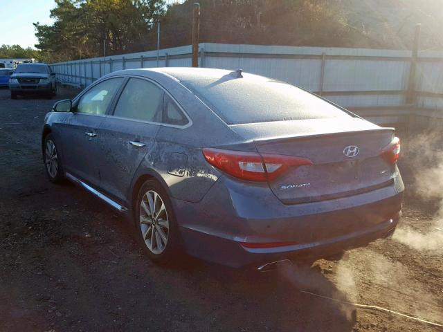 5NPE34AF0HH460152 - 2017 HYUNDAI SONATA SPO BLUE photo 3