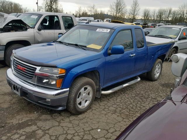 1GTE5MF90C8122352 - 2012 GMC CANYON SLE BLUE photo 2