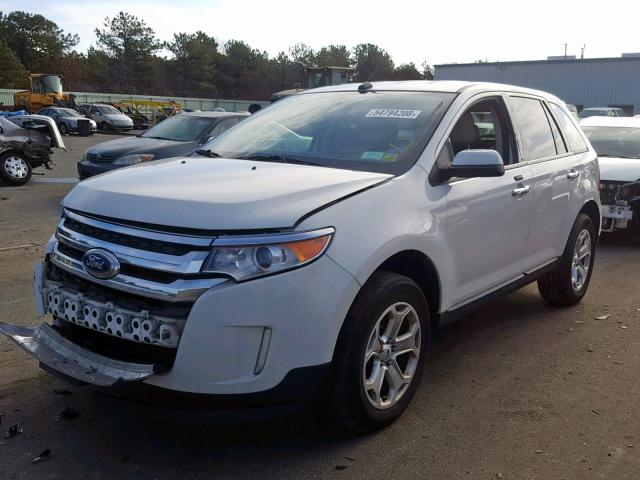 2FMDK3JC2BBB39453 - 2011 FORD EDGE SEL WHITE photo 2