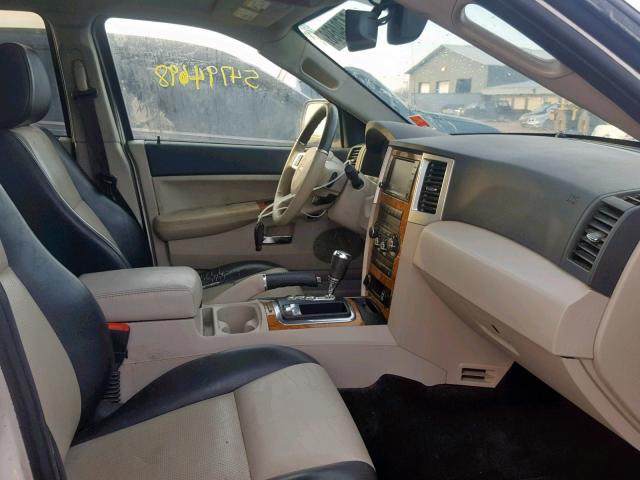 1J8HR58M18C220182 - 2008 JEEP GRAND CHER WHITE photo 5