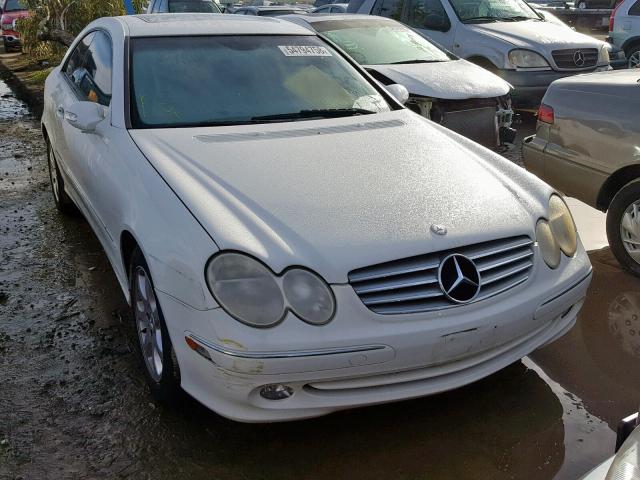 WDBTJ65J84F109080 - 2004 MERCEDES-BENZ CLK 320C WHITE photo 1