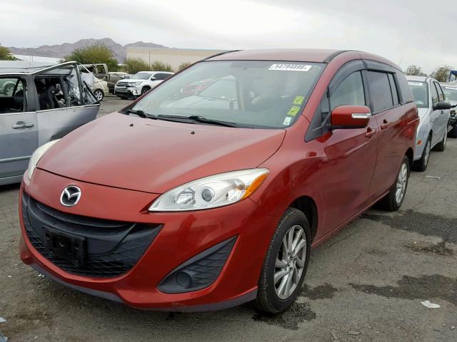 JM1CW2BL4D0147216 - 2013 MAZDA 5 RED photo 2