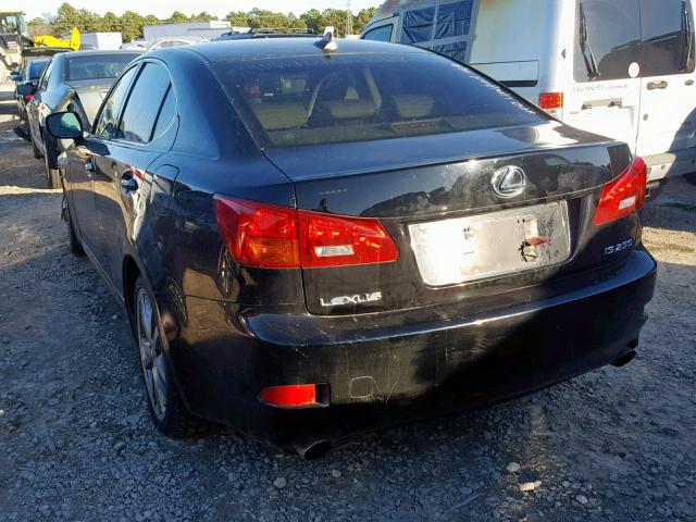 JTHBK262X82078386 - 2008 LEXUS IS 250 BLACK photo 3