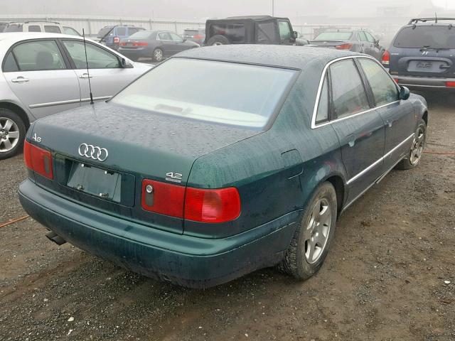 WAUBG84D9VN010632 - 1997 AUDI A8 QUATTRO GREEN photo 4